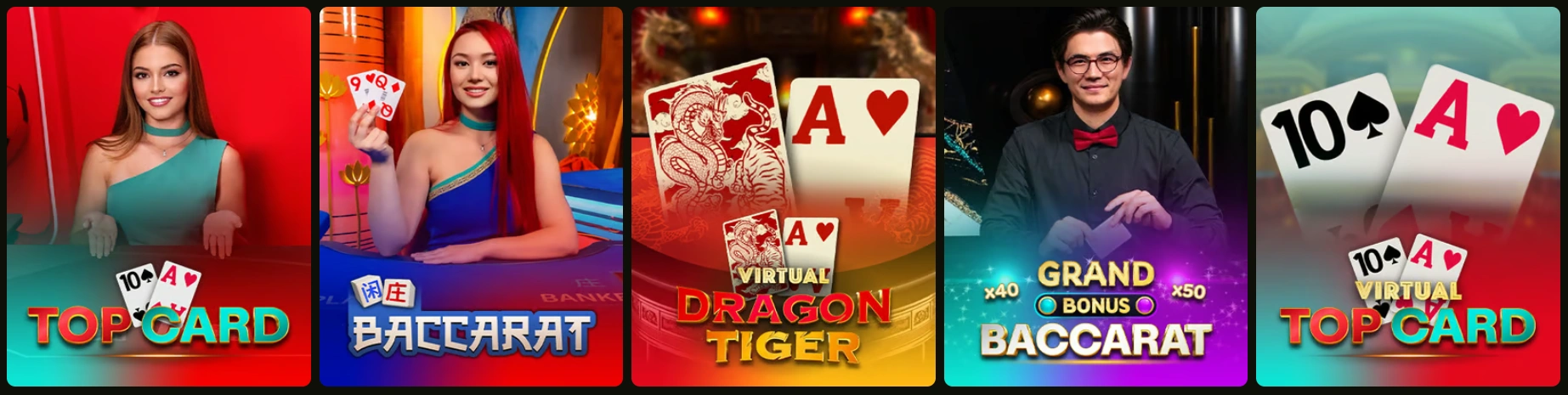Live Baccarat dealer games streamed in HD at Lucky Pays Casino